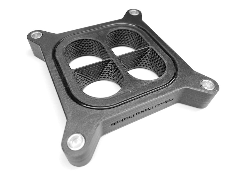 thumbnail image 2 of Speedmaster 2" Aluminum Carburetor Spacer – Square Bore 4 Port, CNC Machined, Blue 2 of 3